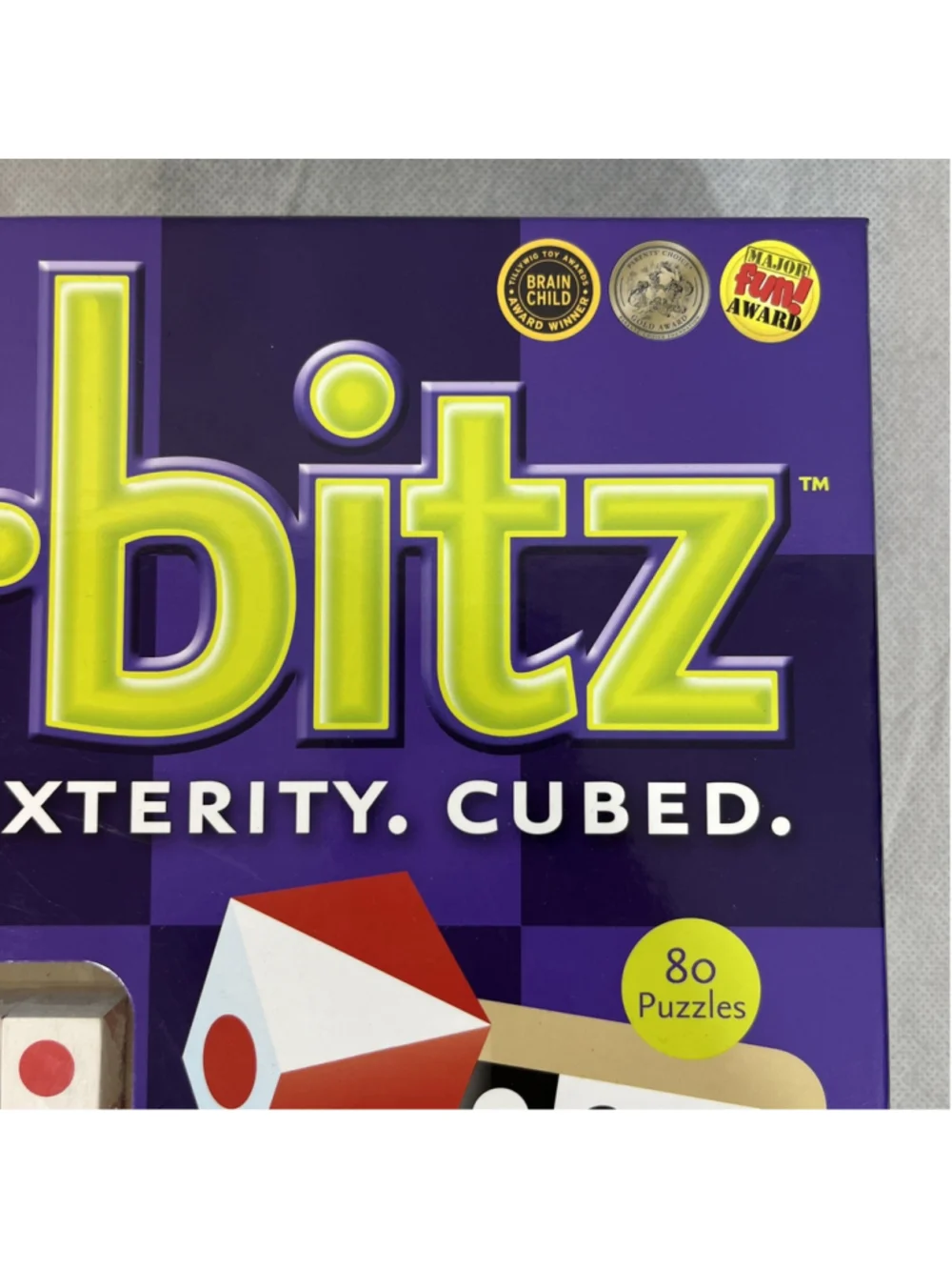 MindWare Q-bitz Board Game Visual Dexterity Cubed Puzzle Strategy Family CIB